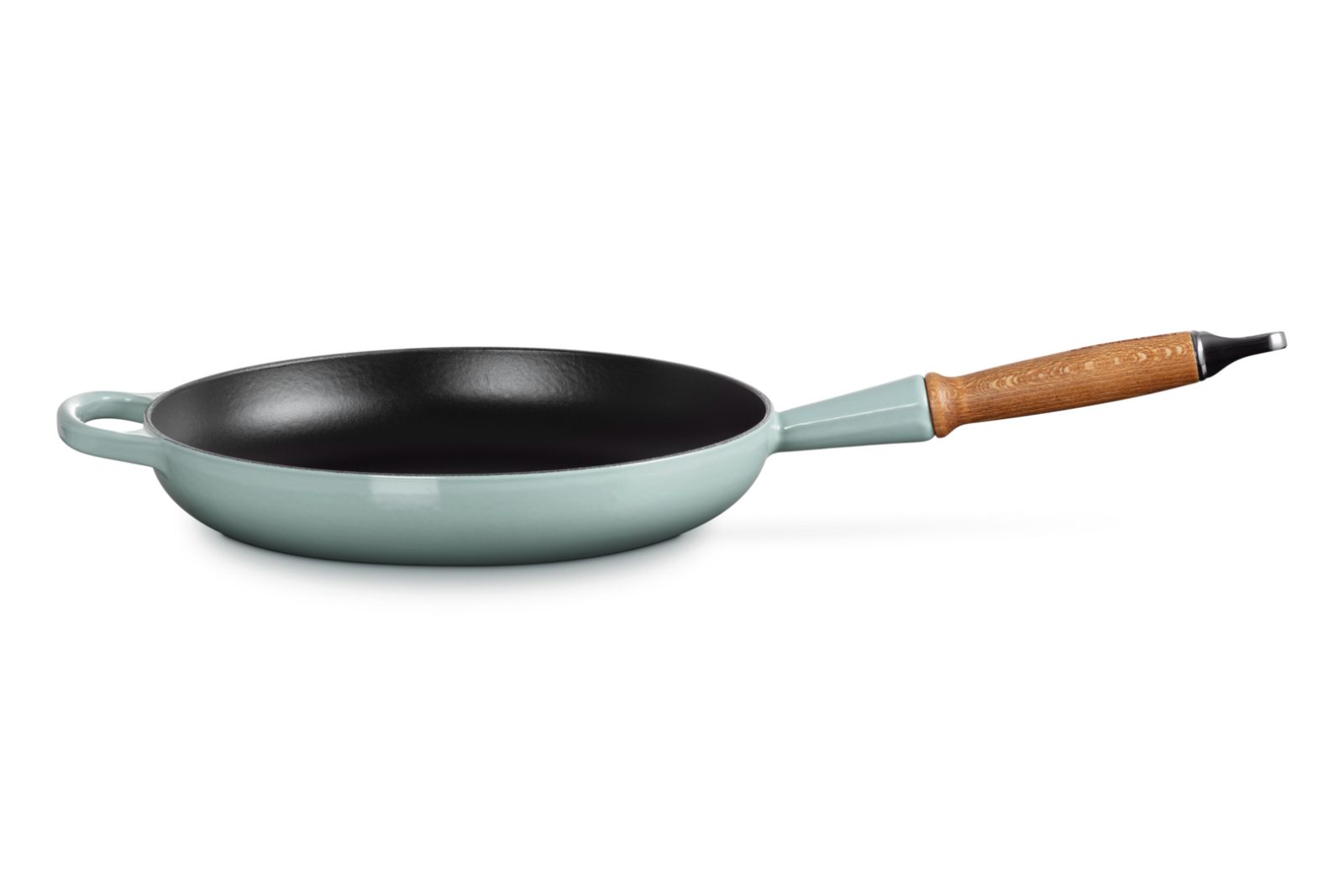 Signature Koekenpan in Geëmailleerd Gietijzer met Houten Handvat 28cm 2,6l Sea Salt