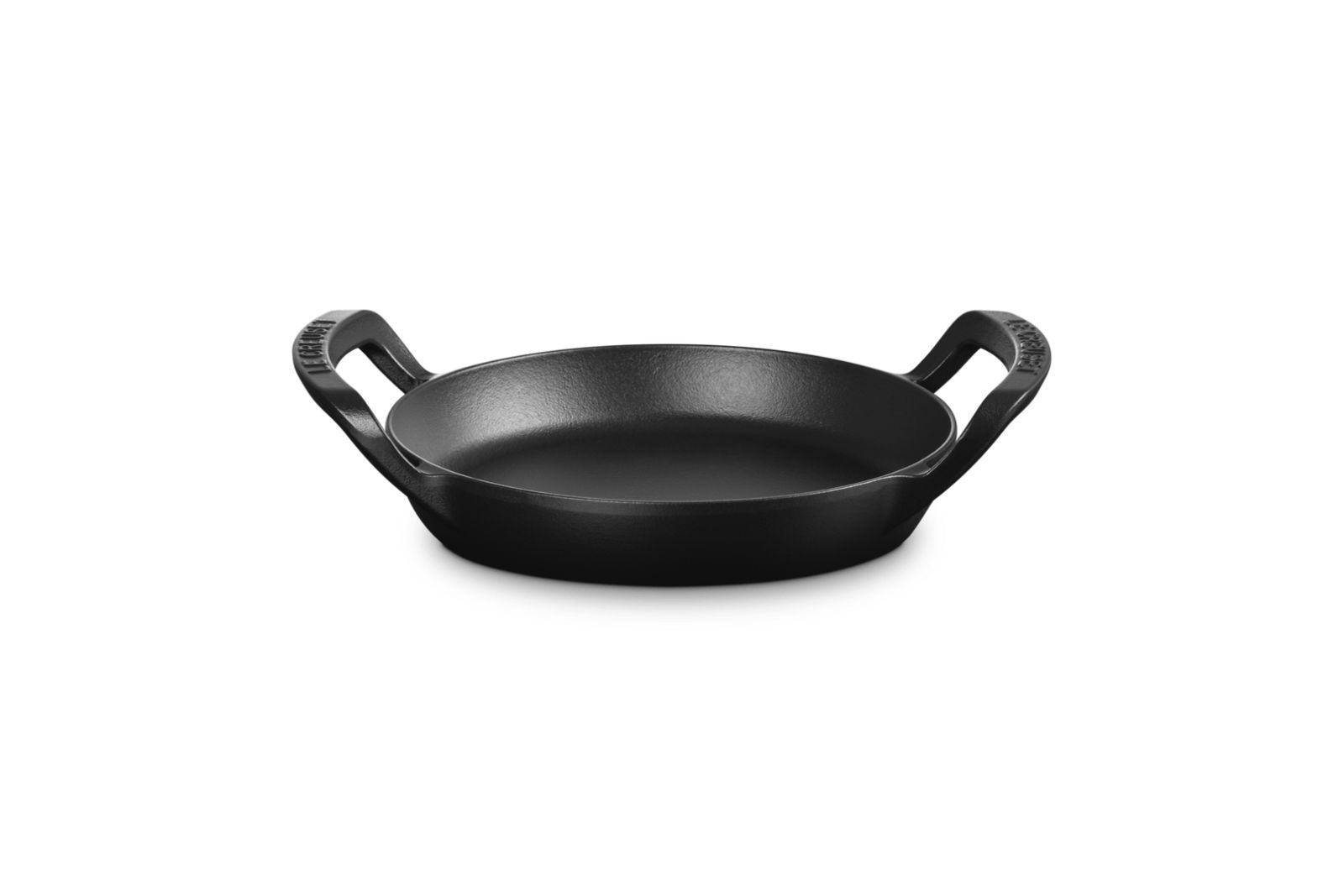 BBQ Outdoor Skillet Rond in Geëmailleerd Gietijzer 25cm Mat Zwart