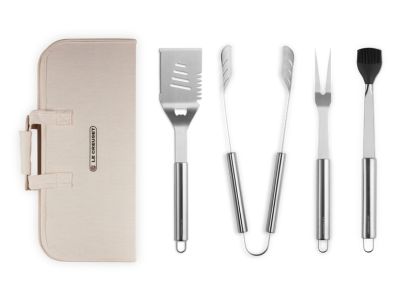 BBQ set 4-Delig RVS-tools met opbergtas
