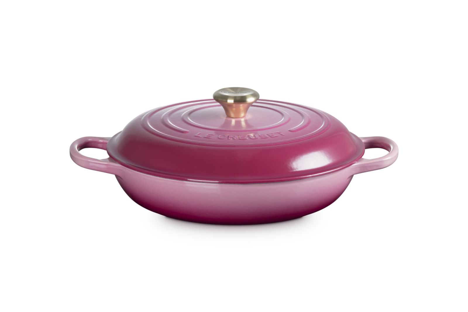 Signature Campagnard Bloesem in Geëmailleerd Gietijzer Rond 30cm 3,5l Berry