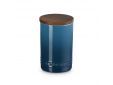 Signature Voorraadpot in Aardewerk met houten deksel 10,5cm 0,77l Deep Teal