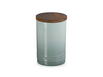 Bocal de conservation Signature en faïence avec couvercle en bois 10,5 cm 0,77 l Sel de mer