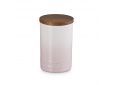 Signature Voorraadpot in aardewerk met houten deksel 10,5cm 0,77l Shell Pink