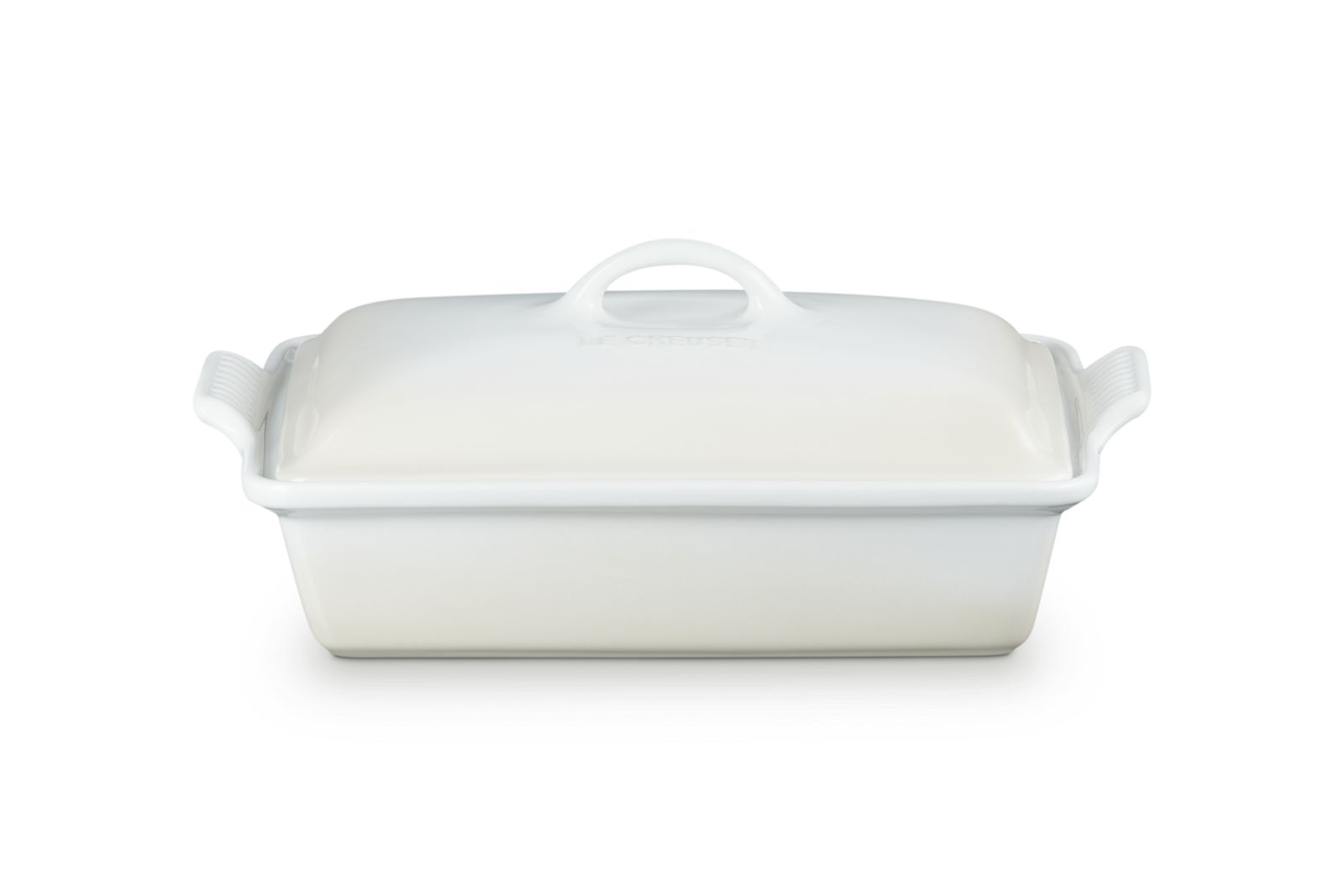 Plat à four rectangulaire Heritage avec couvercle en faïence 33 cm 3,8 l Meringue