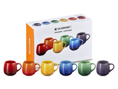 Rainbow Mokken Coupe set 6-delig in Aardewerk 0,32L