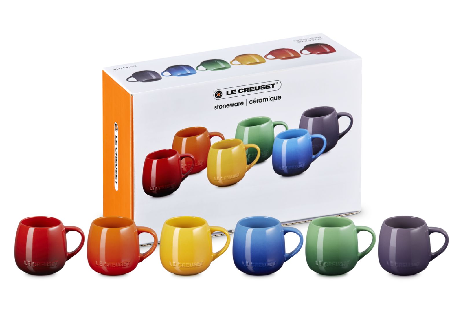 Rainbow Mokken Coupe set 6-delig in Aardewerk 0,32L