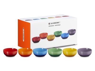 Rainbow Ontbijtkommen Coupe 6-delige set in Aardewerk 16cm 0,77l