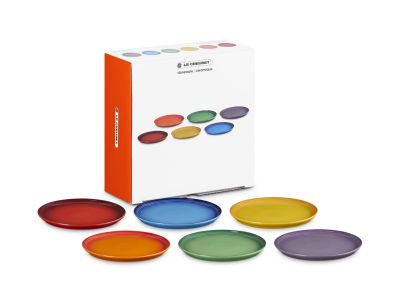 Rainbow Ontbijtborden Coupe 6-delige set in Aardewerk 22cm