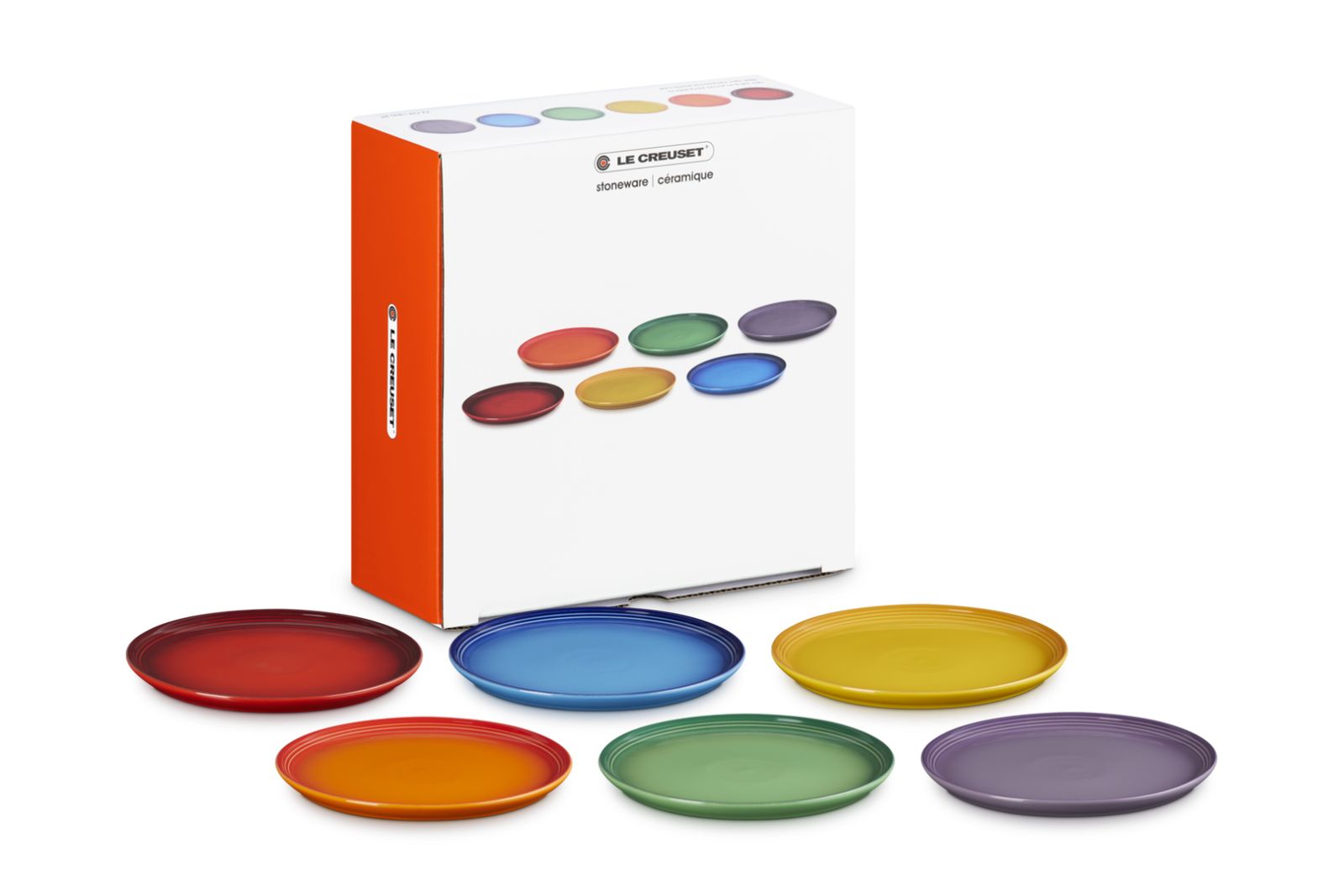 Rainbow Ontbijtborden Coupe 6-delige set in Aardewerk 22cm