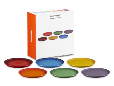 Rainbow Dinerborden Coupe 6-delige set in Aardewerk 2è7cm