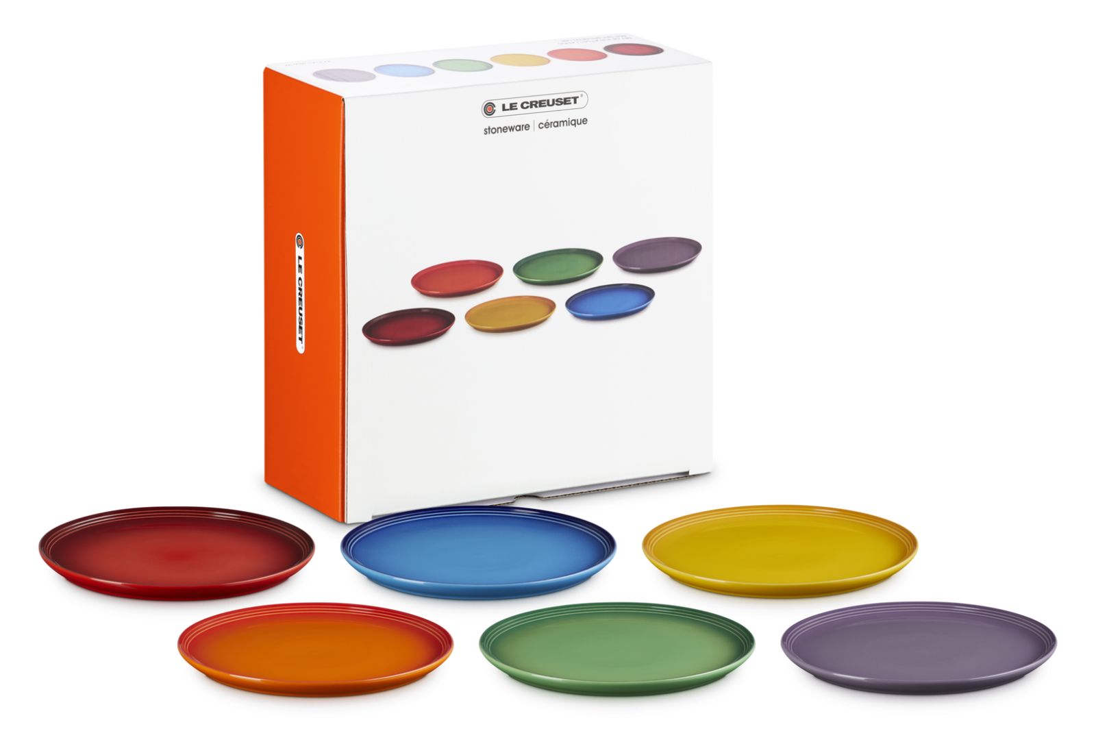 Rainbow Dinerborden Coupe 6-delige set in Aardewerk 2è7cm