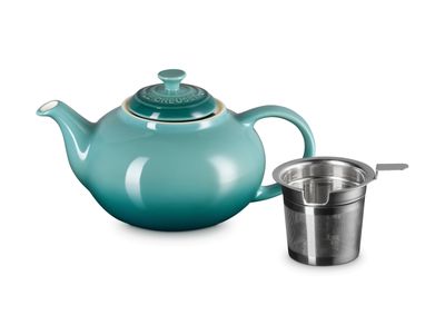 Classic Theepot in Aardewerk met RVS theefilter 1,3L Blue Riviera