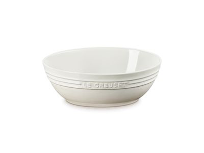 Serveerbowl ovaal in aardewerk 29cm 3,2L Meringue