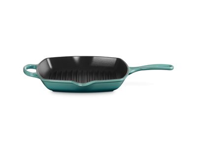 Signature Grillit® Grillpan vierkant 26cm in Geëmailleerd Gietijzer  Bleu Riviera