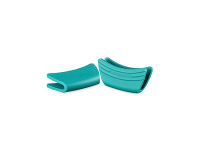 Ensemble de 2 poignées en silicone 12 x 6,5 cm Bleu Riviera