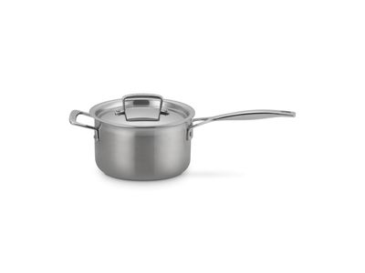 3-Ply Steelpan in RVS met Deksel en Extra Handvat 18cm 2,8l