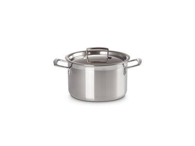 3-Ply Kookpan Hoog in RVS 18cm 2,3L