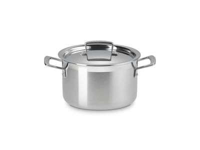 3-Ply Kookpan Hoog in RVS 20cm 4L