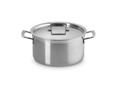 3-Ply Kookpan Hoog in RVS 24cm 6L