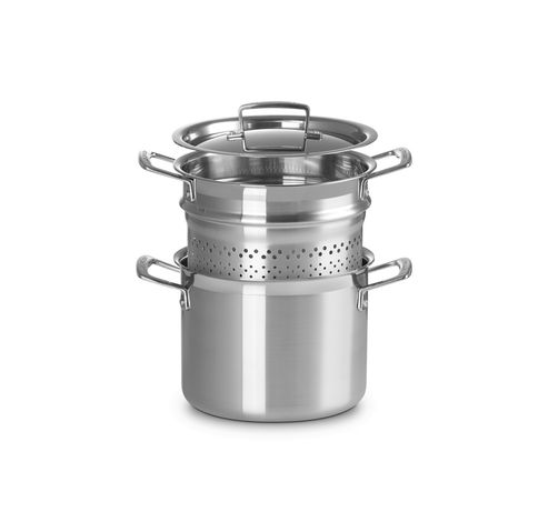 Faitout Inox Classique avec panier vapeur 20cm 5l  Le Creuset