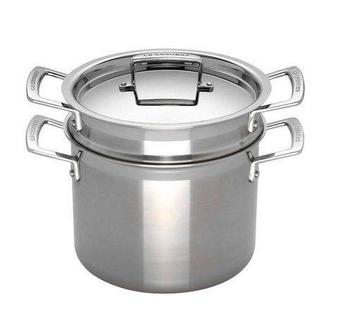 Faitout Inox Classique avec panier vapeur 20cm 5l  Le Creuset