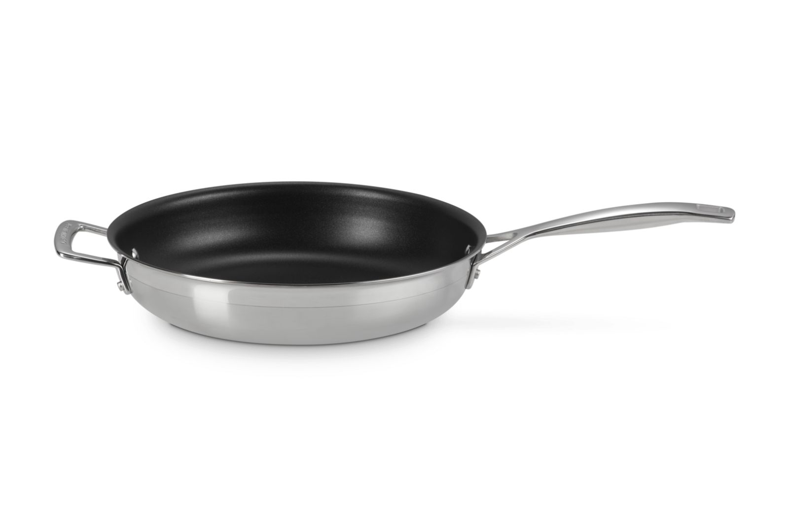 3-Ply Koekenpan in RVS met Anti-Aanbaklaag en Extra Handvat 28cm