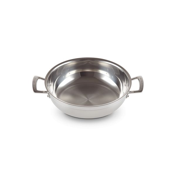 Kookpan Laag met Deksel in RVS 30cm 4,8l 