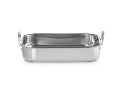 3-Ply Braadslede Rechthoekig in RVS 35cm 5,5l