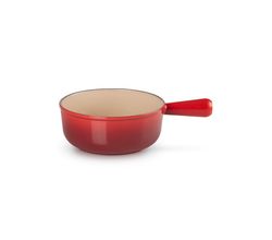 Steelpan in Geëmailleerd Gietijzer met Gietijzeren Handvat 20cm 1,9l Kersenrood Le Creuset