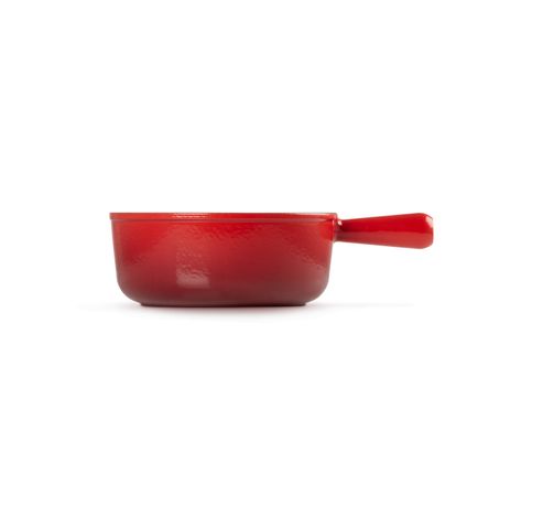 Steelpan in Geëmailleerd Gietijzer met Gietijzeren Handvat 22cm 2,6l Kersenrood  Le Creuset