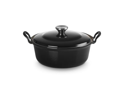 Faitout in Geëmailleerd Gietijzer 24cm 3l Ebben Zwart 