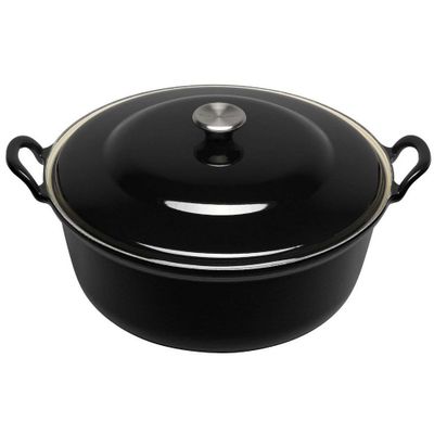 Faitout in Geëmailleerd Gietijzer 24cm 3l Ebben Zwart   Le Creuset