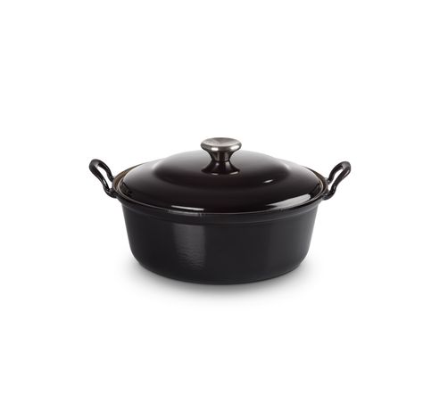 Faitout in Geëmailleerd Gietijzer 28cm 4,9l Ebben Zwart  Le Creuset