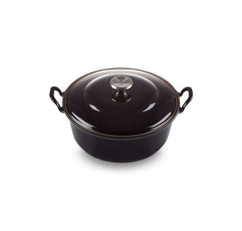 Faitout in Geëmailleerd Gietijzer 28cm 4,9l Ebben Zwart  Le Creuset