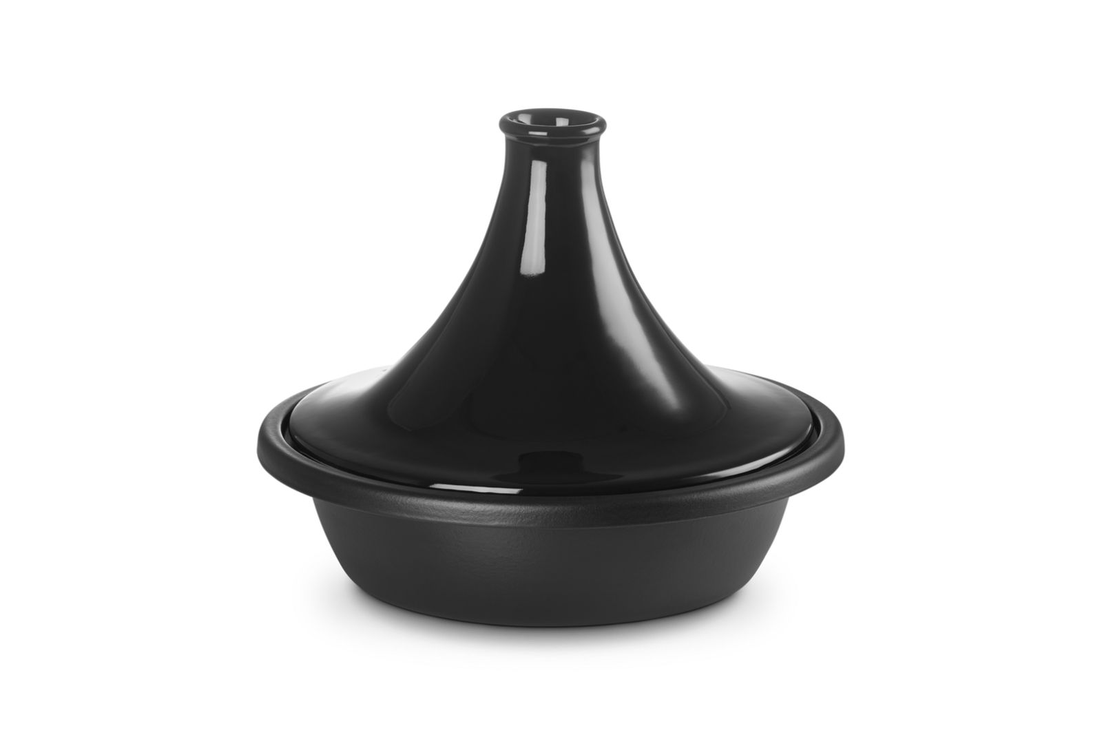 Tajine in Geëmailleerd Gietijzer 31cm 3,7l Ebben Zwart