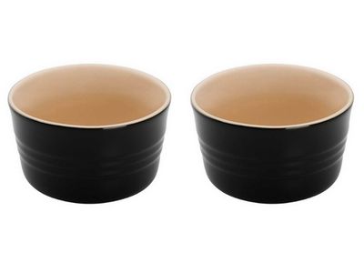 Set van 2 schaaltjes Ebbenzwart