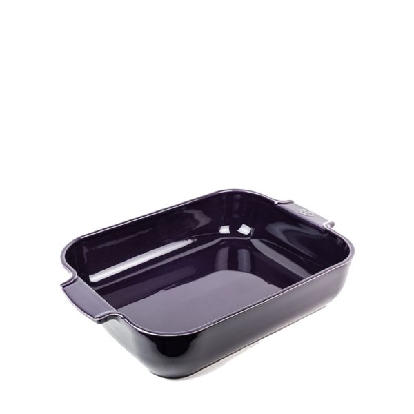 Peugeot Appolia Rechthoekige keramische ovenschaal aubergine 40 cm