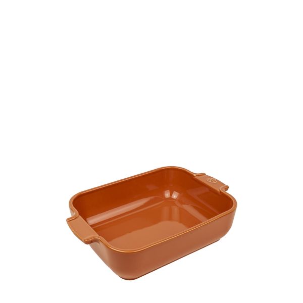 Appolia Rechthoekige keramische ovenschaal terracotta 25 cm Peugeot