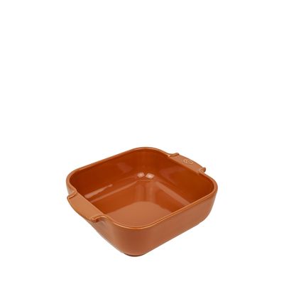 Appolia Vierkante keramische ovenschaal terracotta 21 cm  Peugeot