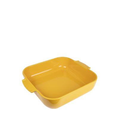 Appolia Plat à four carré en céramique Jaune safran 36 cm  Peugeot