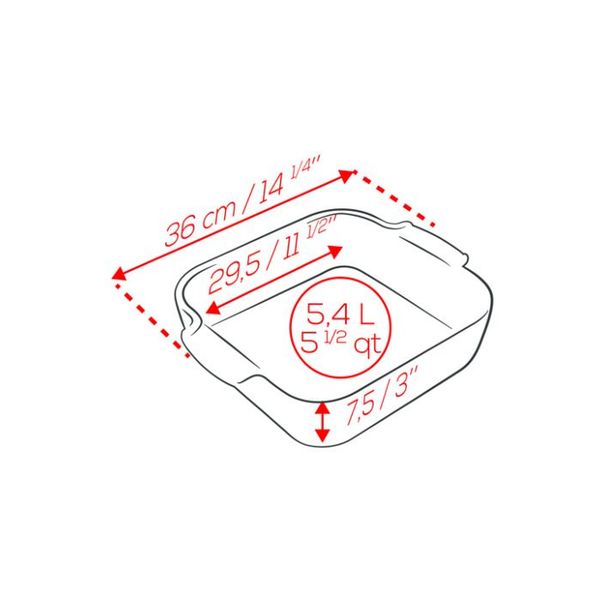 Appolia Vierkante keramische ovenschaal Saffraangeel 21 cm Peugeot