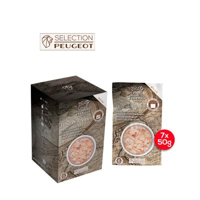 Gros sel de table rose de Bolivie, 350 g - 7 sachets frais de 50 g  Peugeot