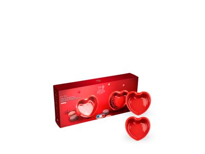 For You 2 Hartvormige keramische schalen, rood, 13,5 cm