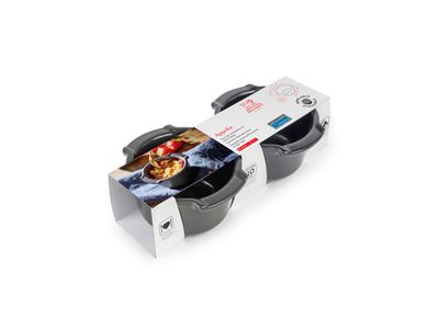 Appolia Duo keramische ovenschaaltjes, 20 cl, leisteen