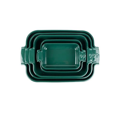 Plat four céramique rectangle vert forêt 32 cm - 12.5in  Peugeot