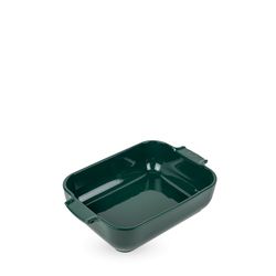 Peugeot Appolia Rechthoekige keramische ovenschaal, bosgroen, 25 cm