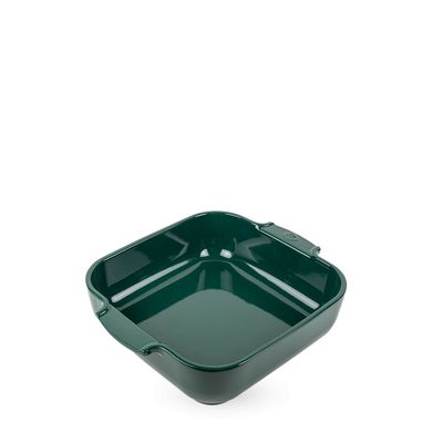 Appolia Plat four céramique carré vert forêt 28 cm - 11in  Peugeot