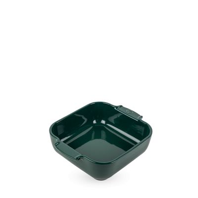 Appolia Plat four céramique carré vert forêt 21 cm - 8.25in  Peugeot