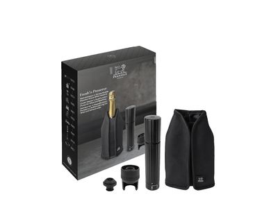 Emballage cadeau Fresh 'n Preserve avec refroidisseur de vin et de champagne extensible Frizz et pompe de stockage Duo pour vin et vin mousseux avec double fonction