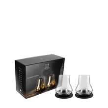 Atmosphère Whisky Geschenkverpakking - 2 Whisky proefsets met matzwarte verfrissingsstandaards 